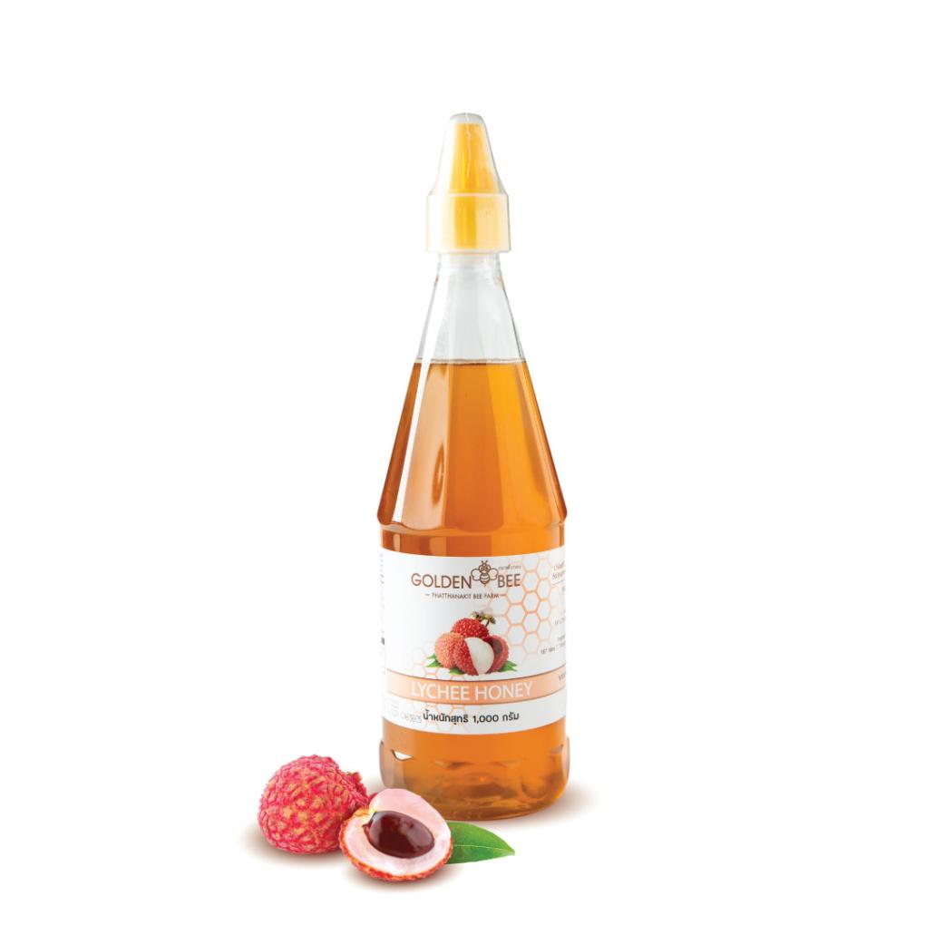 น้ำผึ้งดอกลิ้นจี่ 1,000 กรัม ขวดสะดวกใช้ 