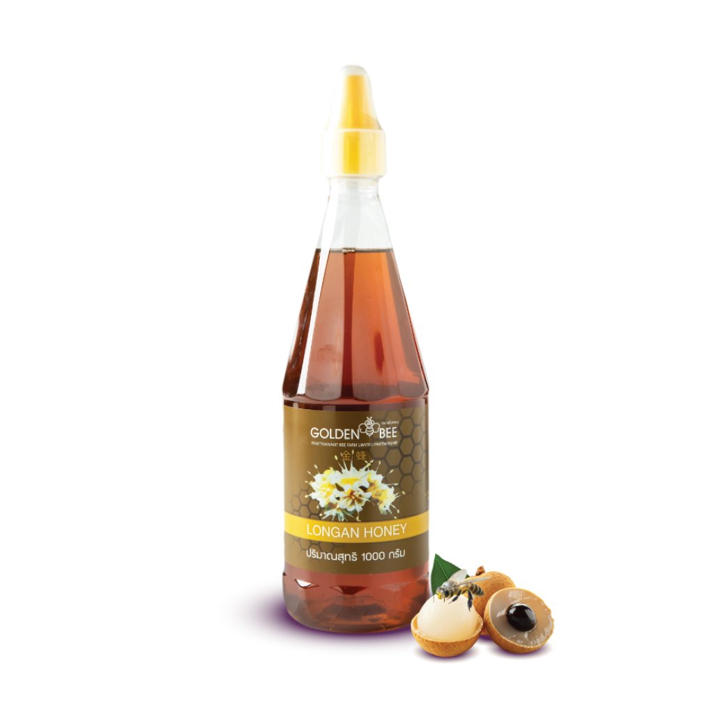 น้ำผึ้งดอกลำไย 1,000 กรัม ขวดสะดวกใช้ 
